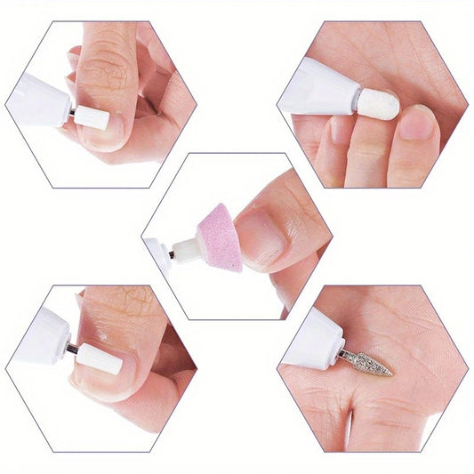 Set De torno y Secador de uñas a pilas